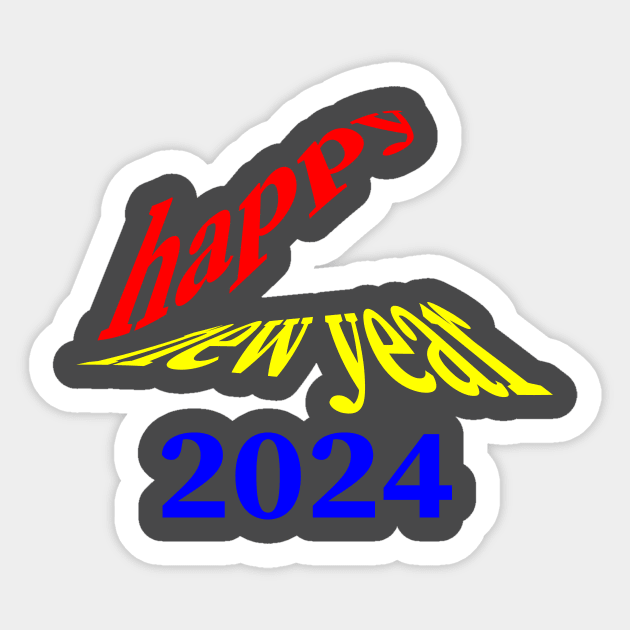 happy new year 2024 Sticker by Holisudin 